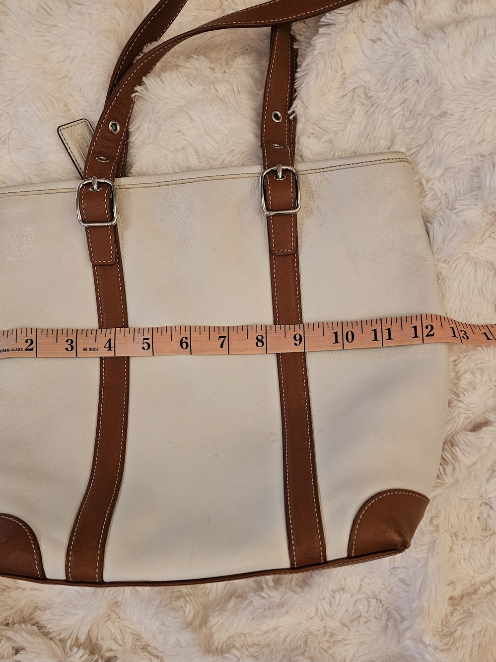 Coach✨️2004 Hamptons Two Toned Leather Tote Bag - Picture 15 of 16
